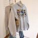 Women's Light Gray Hooded Sweatshirt Casual Loose Fit Slimming Trendy Top Plus Size New Autumn Winter Style Versatile_ecoleips.com