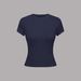 Essential Stretch High-Neck Slim Fit T-Shirt For Women - Soft Knit Basic Top For Casual & Chic Style_ecoleips.com