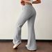 Fleece-Lined High-Waisted Lounge Pants – Winter Warmth With Flared Silhouette For Work & Relaxation (Black / Grey)_ecoleips.com