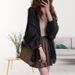 Oversized Knit Cardigan For Women - Soft V-Neck Long Sleeve Open Front Sweater Spring And Autumn Solid Color Long Sleeved Jacket_ecoleips.com