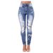 Women's Clothing Denim Ripped Denim Jeans_ecoleips.com