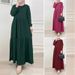 Spot Cross Border Muslim Women's Lotus Leaf Skirt Puff Sleeve Sweet Dress Robe Dubai Turkish Sun Skirt_ecoleips.com