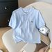 Women's Clothing Polo Collar Chic Sweater T Shirt_ecoleips.com