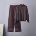 Women's Color Blocked Batwing Sleeve Knit Top High Neck Pullover Fashionable Chic Striped Design New Autumn Style_ecoleips.com