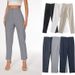 "Women's High Waisted Casual Trousers – Stretch Polyester Comfort Fit, Versatile Solid Color Pants For Everyday Wear"_ecoleips.com