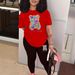 Women's Clothing Women's Fashion Set T-Shirt And Short Sleeved Top Short Sleeve Clothing For Formal & Casual For Women_ecoleips.com