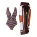Retro Print One-Piece Swimsuit For Women Sexy Stylish Beachwear For Hot Springs And Vacations_ecoleips.com