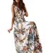 Cross-border European And American Fashion Foreign Trade Women's Clothing 2025 Summer New Backless Floral Print Tie-dye_ecoleips.com