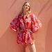 Women's Loose Fitting Casual Puff Sleeve Jumpsuit with Tie Waist Linen Blend Romper for Spring/Summer_ecoleips.com