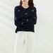 2024 New Spring Embroidered Casual Loose Versatile Round Neck Pattern Pullover Lg Sleeve Knitted Sweater Women's_ecoleips.com
