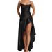 Sexy Women's Backless Ruffled Irregular Dress Style Summer Relaxed Everyday Wear Comfortable Feshion_ecoleips.com