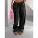 Women's Clothing Women's Clothing Summer New Loose Drawstring Trousers Solid Color Versatile Fashion Casual Pants_ecoleips.com