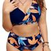 Aria Basics 2025 New Plus Size European And American Style Cross-Border Sexy Floral Push-Up Bikini Set Swimsuit For Women_ecoleips.com