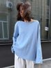 Aria Basics Aria Basics Cross-Border Pure Cotton Pullover European American 2025 Autumn And Winter New Style Elegant Loose Lazy Sexy Backless_ecoleips.com