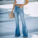 2022 European And American Jeans Autumn/Winter New High-Waisted Tassel Slim Fit Flared Pants Vintage Style_ecoleips.com