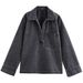 Oversized Denim Shirt & Pants Set – Trendy Long-Sleeve Button-Up Top With Matching Trousers (XS/S/M/L, Washed Polyester, Relaxed Fit)_ecoleips.com