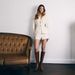 Women's Long Sleeve Knitted Cardigan V-Neck Short Skirt Style Fashion Autumn Winter Top With European American Metal Buckle_ecoleips.com