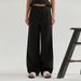 Suitable For All Seasons Casual Linen Cotton Women's Fashion 2025 Summer New Style Side Pocket Slimming Diagonal Placket Double Button Long Pants_ecoleips.com