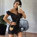 2024 Summer New Cross-Border European And American Women's Clothing V-Neck Drawstring Short Skirt Ruffled Floral Dress_ecoleips.com
