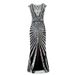 Women's Clothing Sequined Fishtail Hem Long Slim Dress For Evening Party Annual Meeting High End Banquet Cocktail Dress_ecoleips.com