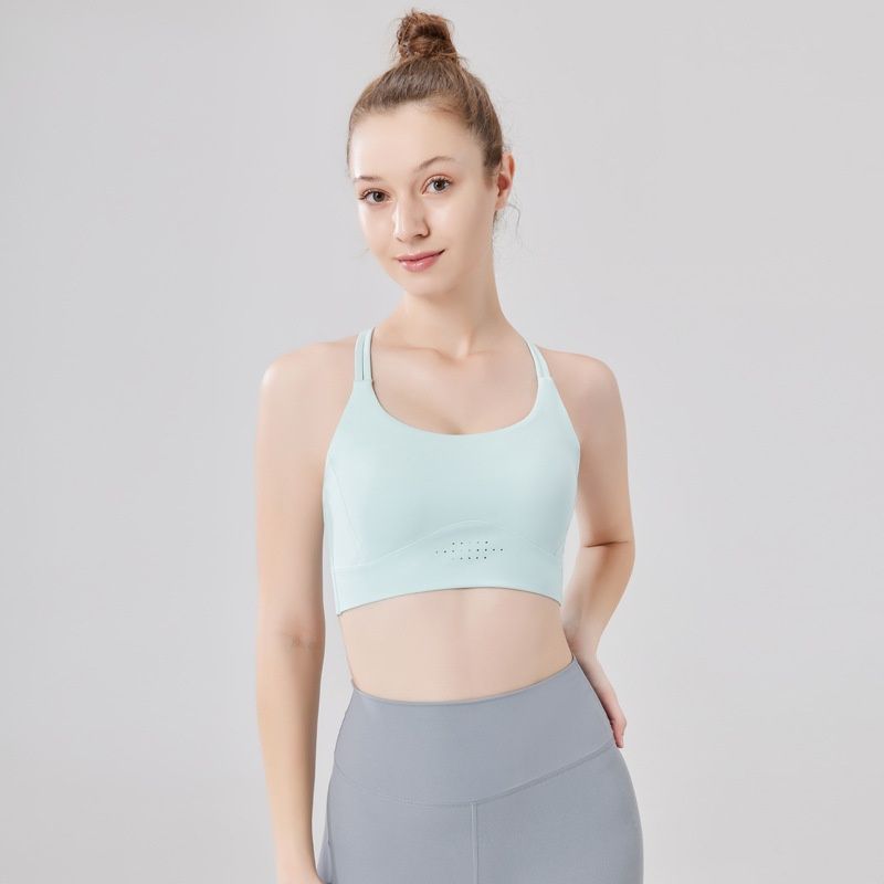 Dissang Same Style Mesh Breathable Beauty Back Seamless Sports Vest With Chest Pad For Fitness Comfort_ecoleips.com