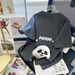 Women's White Round Neck Short Sleeve T-Shirt Cartoon Panda Design Summer 2024 Loose Fit Mid-Length Top For Wholesale_ecoleips.com