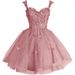 Off The Shoulder Shimmering Tulle Evening Gown Halter Top 3D Butterfly Short Ball Gown Sequined Coming Of Age Spring Style Women's Party Wear_ecoleips.com