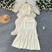 Women's Clothing Seaside Holiday Style Hot Girl Suit Female Summer Twisted Suspender Tube Top Vest + High Waist Mid Length Skirt_ecoleips.com