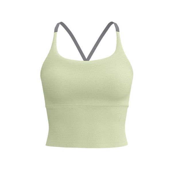 Women's High Intensity Fitness Running Shockproof Push Up Yoga Bra Color Blocked One Piece Vest Style Sportswear_ecoleips.com