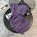 Women's Temperament Fashion Casual Suit Solid Color round Neck Short Sleeved Top with Drawstring Shorts Two Piece Set for Summer_ecoleips.com