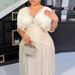 Sexy Deep V High Waist Pleated Banquet Dress Casual Backless Hollow Out Short Sleeved Dress Irregular Swing Women Elegant Dress_ecoleips.com