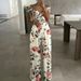 2026 New Spring Women's Clothing, Cross-Border European And American Jumpsuits, Off-Shoulder Printed Long Pants, Sexy_ecoleips.com