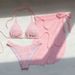 Women's Clothing Pure Color Mesh Three Piece Swimsuit Lace Up Sexy Beach Bikini Swimsuit Women Summer_ecoleips.com