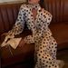 2026 Spring New Women's Clothing, Foreign Trade Wish European And American Dress, Vintage Polka Dot Puff Sleeve_ecoleips.com