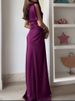 Casual O-neck Draped Gowns Dress Elegant Hight Waist Slim Fit Evening Dress Vestidos Women Fashion Temperament Solid Long Dress_ecoleips.com