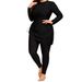 Aria Basics 2025 New Plus Size Swimsuit European And American Style Solid Color Conservative Sleeve Long Pants Sun Protection_ecoleips.com