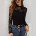 European American Cross-border 2026 Autumn And Winter New Fashion Lace Splicing Long-sleeve Small Stand-up Collar_ecoleips.com