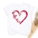 Popular Clothing, Simple And Stylish T-shirt With Colorful Heart Print, Women's Base Shirt_ecoleips.com