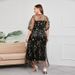 Women's Clothing Mesh Embroidered Banquet Party Long Dress 200 Pounds To Wear_ecoleips.com