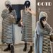 Autumn Winter New Korean Fashion Striped Vest Dress + Gray Coat Two-Piece Set For Pregnant Women_ecoleips.com