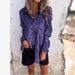 Women's Casual Suede Lapel Shirt Spring Fashion Clothing Style_ecoleips.com