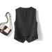 Women's Slim Fit Short Vest 2025 Spring Autumn New Outer Wear Layered Waistcoat Black Small Suit Vest for Women_ecoleips.com