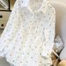 Women's Polka Dot Print Long Sleeve Shirt Lightweight Sun Protection Loose Fit Oversized Cover-Up Breathable Airy Office And Casual Wear_ecoleips.com