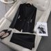 Women's Premium Tailcoat Blazer And Pants Set Slim Fit Stretch Business Office Suit Comfort_ecoleips.com