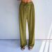 Women's High-Waisted Wide-Leg Trousers Retro American Loose Fit Floor-Length Pants with Irregular Pleats_ecoleips.com