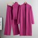 2026 New Women's Clothing Autumn And Winter New Lazy Temperament Knitted Suit Sleeveless Vest Sweater Cardigan Pants Three Piece Set_ecoleips.com