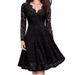 Christmas Women's Autumn And Winter Skirts, Lace Dresses, Long Sleeves, And Underneath With A Base Skirt_ecoleips.com