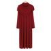 Four-season Fashion Pleated Pullover Robe Plus Size Long-sleeve Long Skirt With Headscarf And Hood Integrated Dress_ecoleips.com