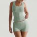 Diyun European And American Sports Yoga Style Camisole Vest Shorts Set Women's Clothing 2025 Spring Summer_ecoleips.com