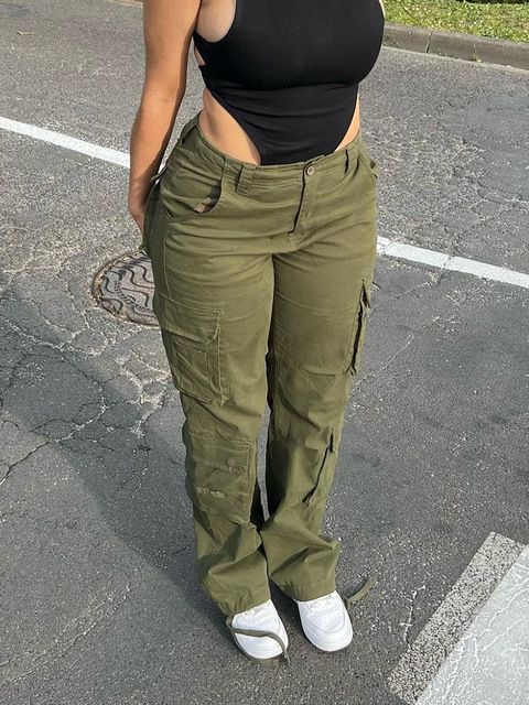 Women’s Clothing Overalls For Women Retro Loose Denim Overalls With Multiple Pockets Street Wide Leg High Waist Straight Trousers_ecoleips.com